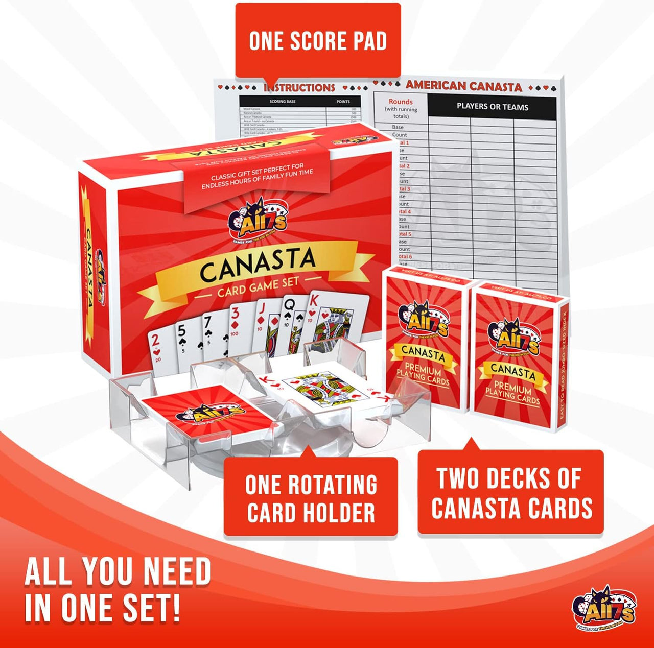 Canasta Cards Deluxe Game Set