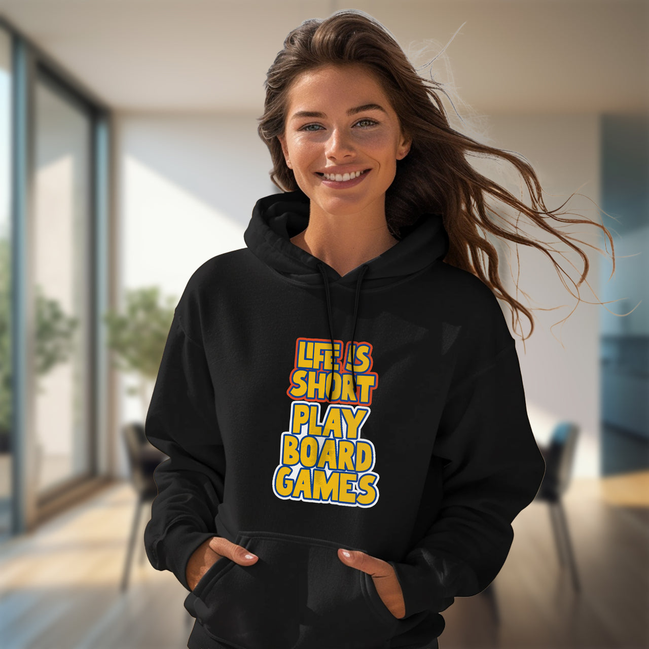 Life Is Short Play Board Games Classic Unisex Pullover Hoodie