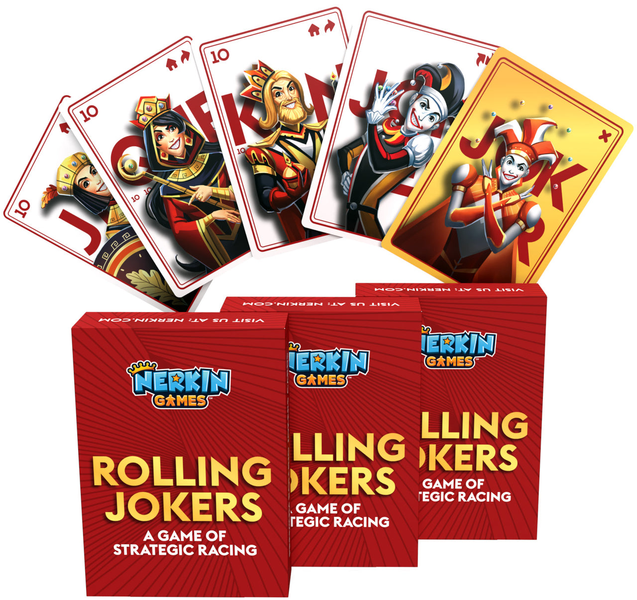 Rolling Jokers 3-Set Deck of Cards